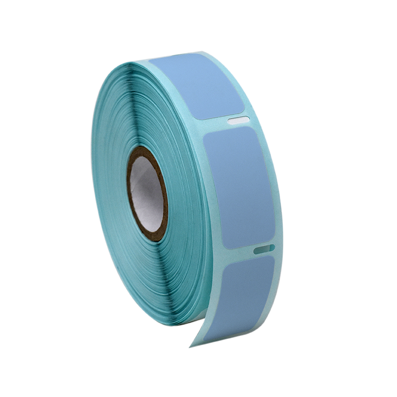 Globe Scientific Label Roll, Cryo, Direct Thermal, 38x19mm, for Large Vials and Tubes, Blue Image
